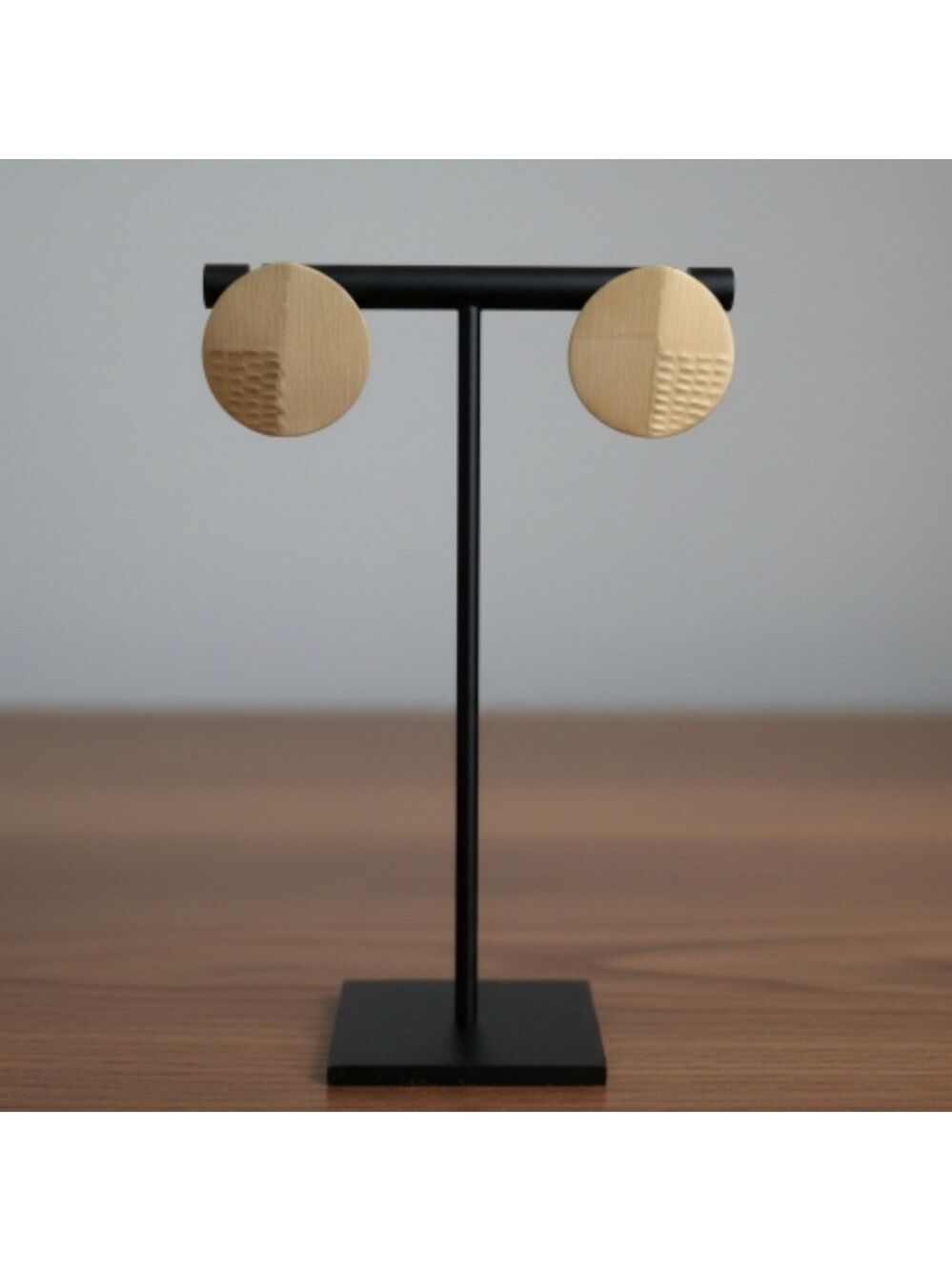 Aureus Argent Gold Circle Moon Stud Earrings NWT